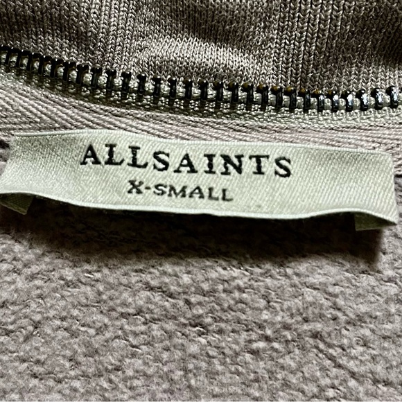 ALLSAINTS Dahlia grey Sweatshirt with zipper on the collar - Picture 4 of 16
